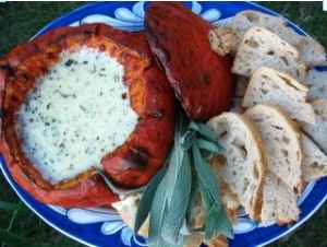 Pumpkin Fondue with Artichokes and Sage