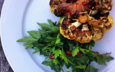 Curried Cauliflower Steaks with Parsley Salad