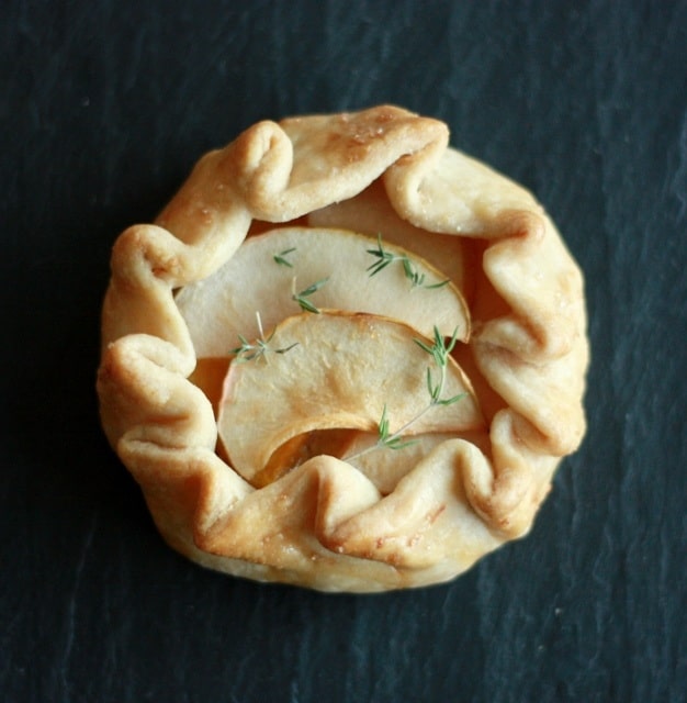 Apple Butternut Tartlets (with caramelized onion, thyme, and local cheese)