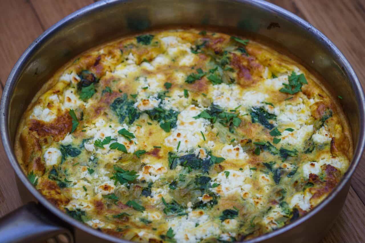 Kale and Goat Cheese Frittata