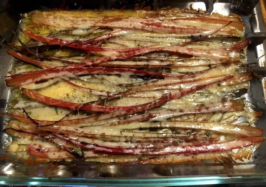 Baked Chard Stems