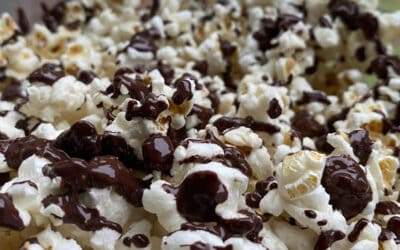 Chocolate Drizzled Popcorn