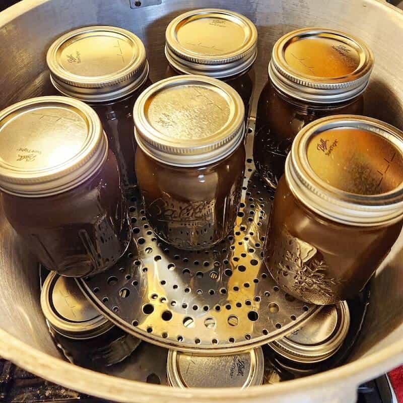 Veggie stock in jars