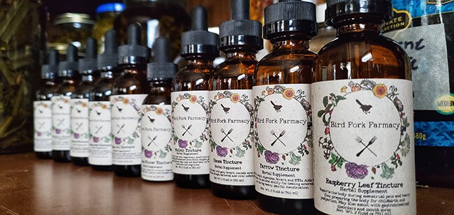 bird-fork-farm-tinctures Bird Fork Farm tincture bottles
